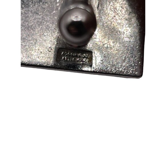 VTG Cufflinks Knight on White horse with Green flag in Silver tone Hallmarked - Picture 8 of 10